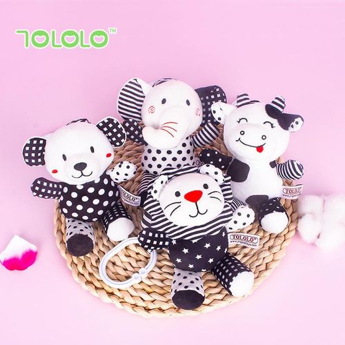 Baby stroller pendant rattle black and white wind chime  Black and white wind chime panda