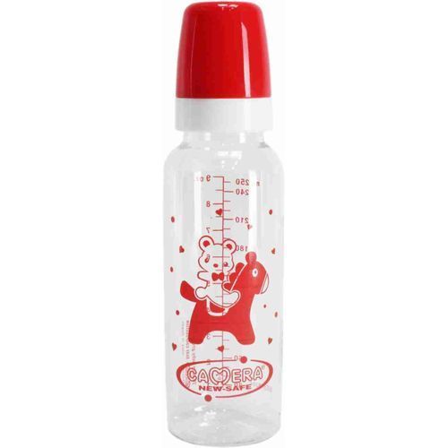 Camera Smooth Neck Feeder Baby Bottle With Anti-Colic Air Valve Teat- Clear