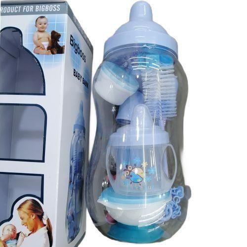 3-in-1 Milk Baby Feeding Bottle Gift Set Blue