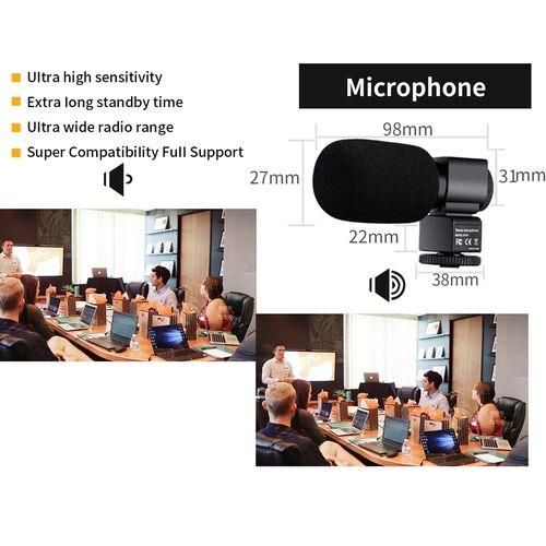 KOMERY AF2 4K Digital Video Camera With Hood  Microphone  Wideangle