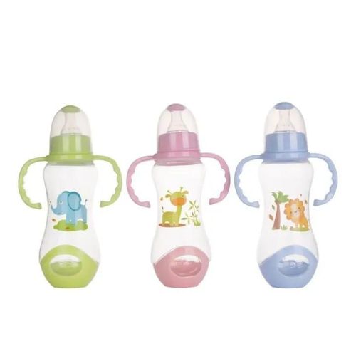 Set of 3 Milk Baby feeding Bottle 240 ml-Multi-Colours