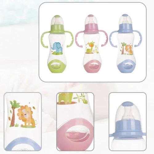 Set of 3 Milk Baby feeding Bottle 240 ml-Multi-Colours