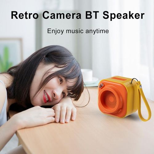 Camera Look Wireless Speaker Bass Radiator Bluetooth-Compatible 5.0 Subwoofer 700mah Portable Speaker For Home Party
