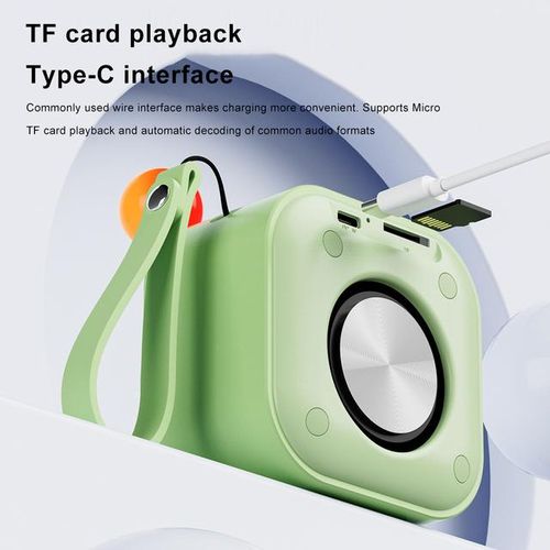 Camera Look Wireless Speaker Bass Radiator Bluetooth-Compatible 5.0 Subwoofer 700mah Portable Speaker For Home Party