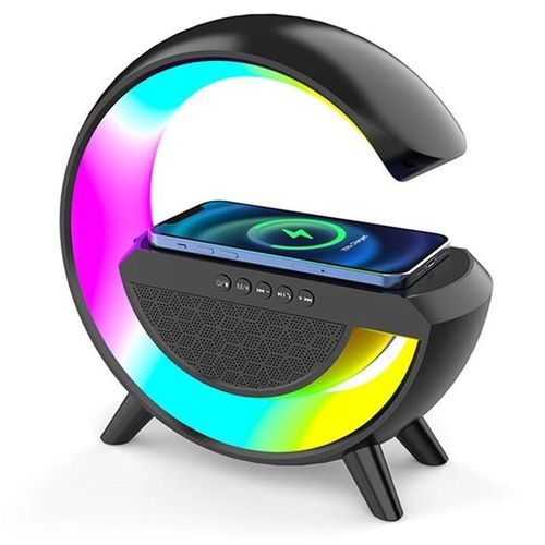 Portable Colorful Night Light G-Shaped Wireless Speaker With Night Light 3d Stereo Surround Bass Music Box For Camping Party