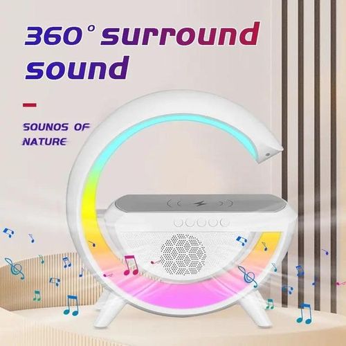 Portable Colorful Night Light G-Shaped Wireless Speaker With Night Light 3d Stereo Surround Bass Music Box For Camping Party