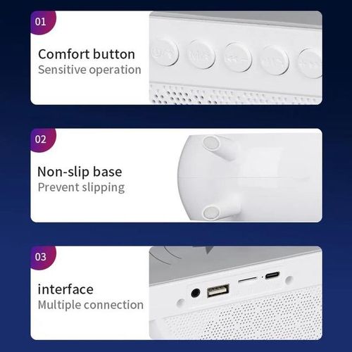 Portable Colorful Night Light G-Shaped Wireless Speaker With Night Light 3d Stereo Surround Bass Music Box For Camping Party