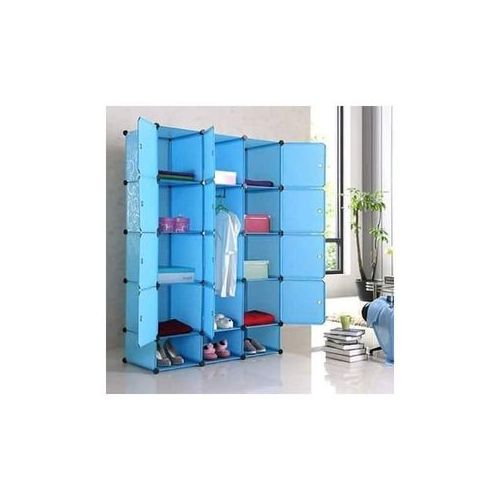 Diy And More Elegant Plastic Wardrobe Not Assembled - Blue