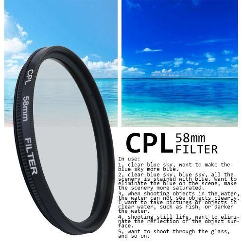 Professional Lens and Filter Bundle Complete and Compact Camera Accessory Kit Photography Accessories 58mm