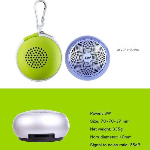 Ewa A110 Mini Bluetooth Speaker Portable Metal Wireless Speakers Tws Music Player Strong Sound Sd Card Play Speaker