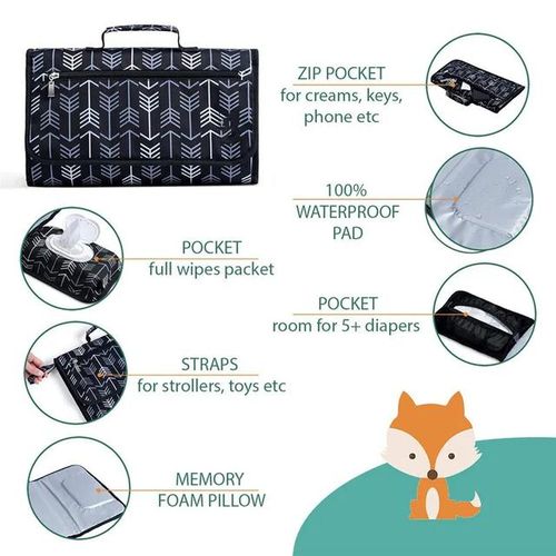 Portable Baby Changing Pad Diaper Mat for Newborn Stroller Nappy Bag One-Hand Diaper Changing Pad Babies Accessories Stuff