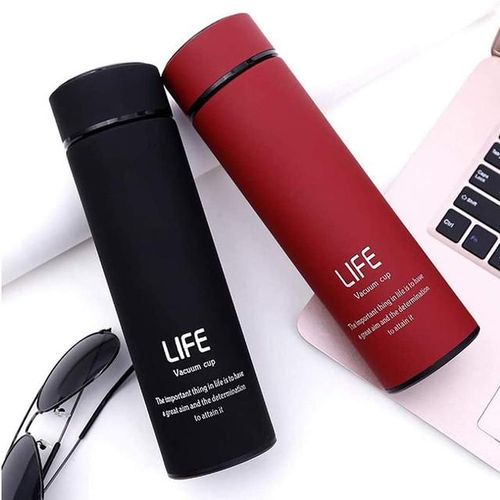 Life Home Thermos Tea Vacuum Flask With Filter Stainless Steel - Red