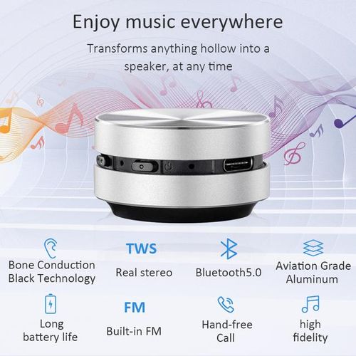 New Bone Conduction Bluetooth Speaker Vibration Stereo Audio Digital Tws Wireless Smallest Portable Sound Box Humbird Speaker
