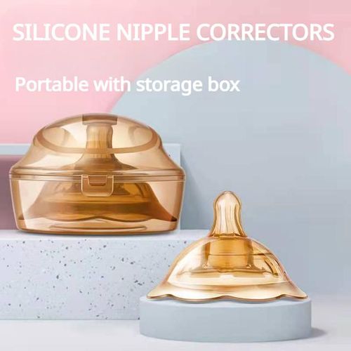 2PCS Silicone Protectors Inverted Nipples Corrector Breastfeeding Protection Cover Nanosilver Mother Shield