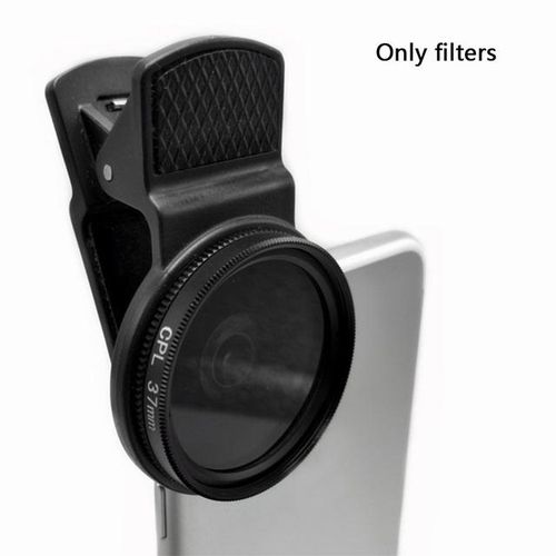 37mm Phone Professional Wide Angle Polarizer Circular Portable Accessories Durable With Clip Black Lens Universal Cpl Filter
