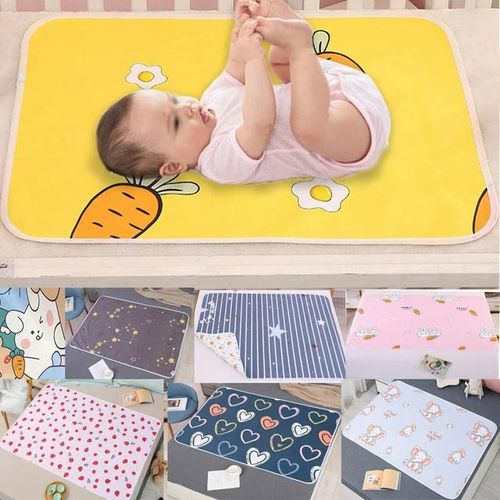 Baby Diaper Reusable Waterproof Cotton Changing Pad Cover Baby Diaper Mattress Newborn Print Changing Mat Floor Play Mats