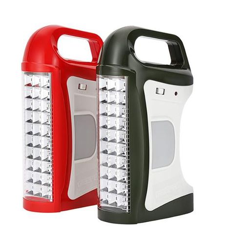 Geepas Rechargeable LED Lantern  Auto Lighting with Portable Handle Working Suitable for Power Outages  - Multi