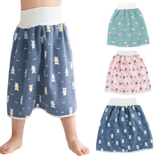 Baby Waterproof Clothes Diaper Skirt for Potty Training Baby Comfy Diaper Training Skirts for Boys and Girls Night Time