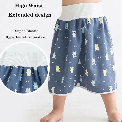 Baby Waterproof Clothes Diaper Skirt for Potty Training Baby Comfy Diaper Training Skirts for Boys and Girls Night Time
