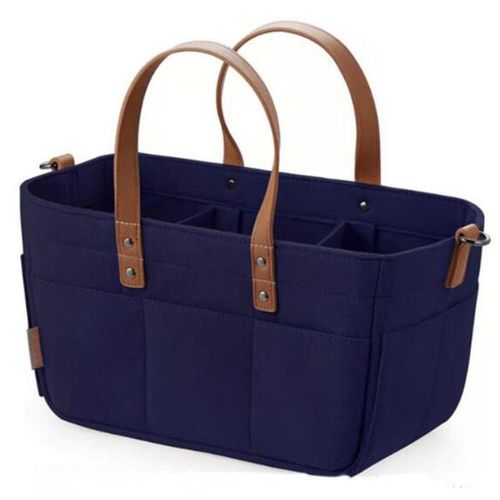 Baby Felt Storage Nursery Organizer Basket Infant Diaper Bag with Handle Caddy Changing Nappy Kids Storage Carrier Storage
