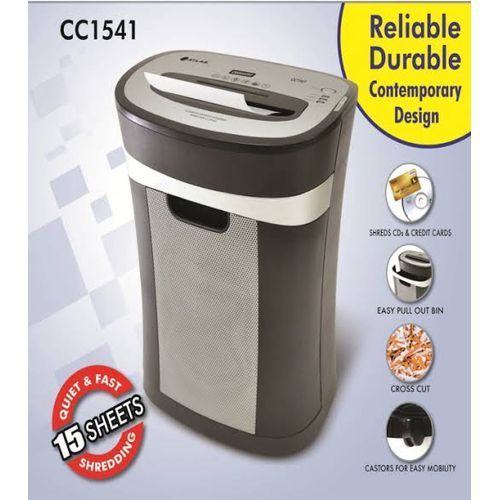 Atlas Paper Shredder Machine 15 Sheets - White