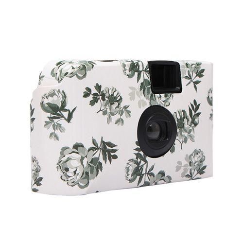 Retro Peony Cute Disposable Film Mini PointAndShoot Camera With 18 Sheets Films