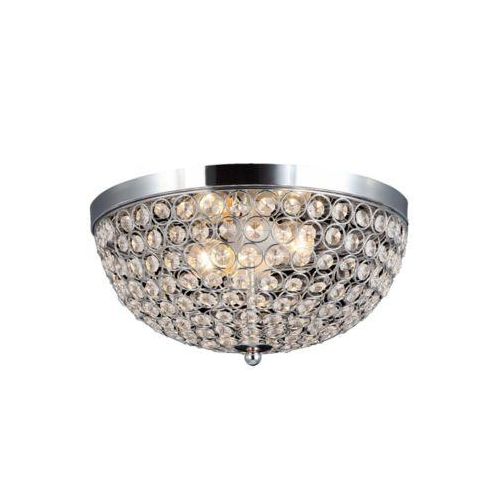 Elegant Designs All The Rages  Light Elipse Crystal Flush M Chrome Ceiling Light