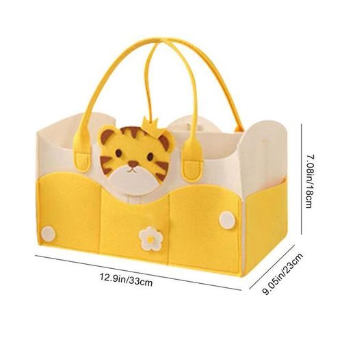 Portable Felt Storage Bag Baby Diaper Caddy Organizer Car Travel Nursery Basket Kids Storage Carrier Large Pocket organizer