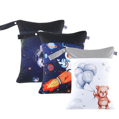 Elinfant Baby Cloth Diaper Bag Set 3 Pieces/Set Cartoon Bags Baby Handbag Large Mommy Diaper Storage Bag Carrying Bag