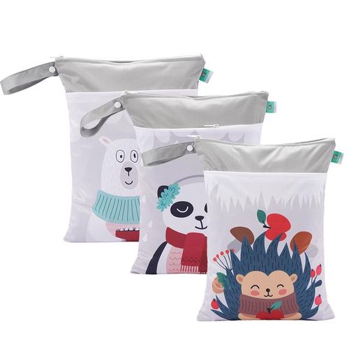 Elinfant Baby Cloth Diaper Bag Set 3 Pieces/Set Cartoon Bags Baby Handbag Large Mommy Diaper Storage Bag Carrying Bag