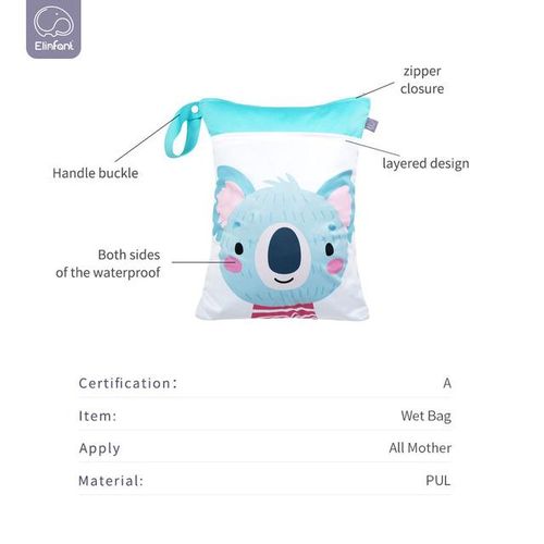 Elinfant Baby Cloth Diaper Bag Set 3 Pieces/Set Cartoon Bags Baby Handbag Large Mommy Diaper Storage Bag Carrying Bag