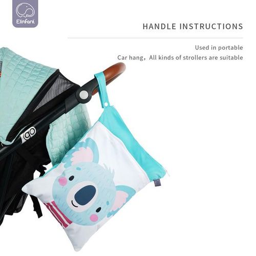 Elinfant Baby Cloth Diaper Bag Set 3 Pieces/Set Cartoon Bags Baby Handbag Large Mommy Diaper Storage Bag Carrying Bag