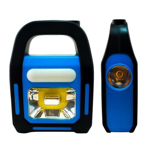 Solar And Rechargeable LED Flood Light - Black,Blue