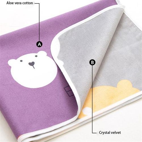 100X150cm WaterProof Diaper Changing Absorbent Mat Baby Nappy Changing Pad Soft Reusable Washable Mattress Pad
