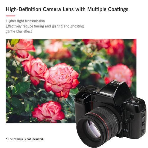 85mm Fixed Focus Camera Lens F1.8 Large Aperture Manual Focus with EF Mount 7 Groups 10 Elements Compatible with Canon EOS Rebel T8i T7i T6 T3i T2i 4000D 2000D 1300D 850D 800D 600D 550D 90D 80D 77D 70D 50D 6D 5D