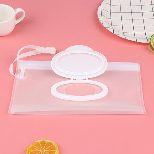 Weight Portable Cartoon Baby Kids Wet Wipes Clutch Carrying Bag Wet Paper Tissue Container Dispenser Snap-strap Pouch