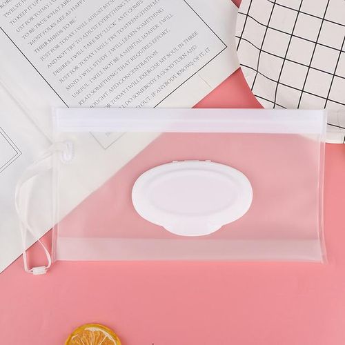 Weight Portable Cartoon Baby Kids Wet Wipes Clutch Carrying Bag Wet Paper Tissue Container Dispenser Snap-strap Pouch