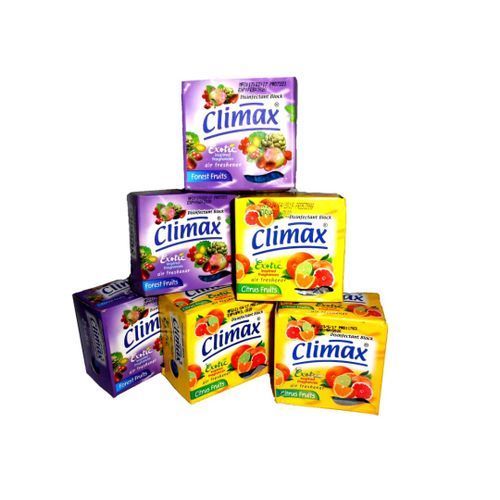 Climax Pack of 6 Climax Disinfectant Block  Air Freshener with Citrus Fruits Flavuor