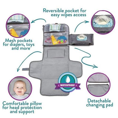 Waterproof Newborn Diaper Pad Changing Pad for Baby Diaper Bag and Travel Changing Station Foldable Baby Diaper Changing Pad