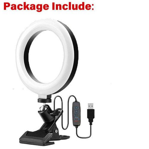 Led Light Selfie Ring Light Clip-On Computer With Remote Mobile Holder Phone Holder Tripod Stand Ringlight For Zoom Live Stream