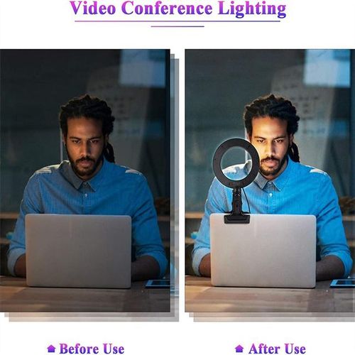 Led Light Selfie Ring Light Clip-On Computer With Remote Mobile Holder Phone Holder Tripod Stand Ringlight For Zoom Live Stream