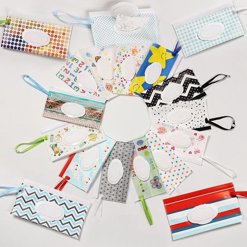 Baby Care Wet Wipe Box Eco-Friendly Wet Tissue Case Cleaning Wipes Container Case Portable Wet Wipe Bag EVA Snap Strap Wipes
