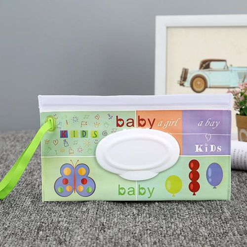 Baby Care Wet Wipe Box Eco-Friendly Wet Tissue Case Cleaning Wipes Container Case Portable Wet Wipe Bag EVA Snap Strap Wipes