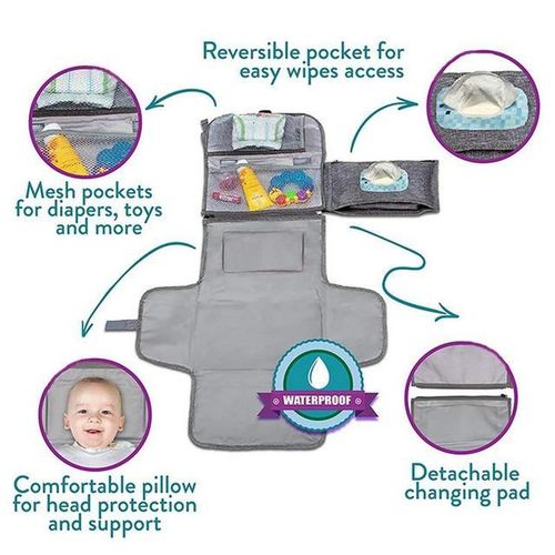 Diaper Changing Mat Extra Large Foldable Travel Mat For Diaper Bag Baby Shower Gifts Essentials Changing Pads For Baby