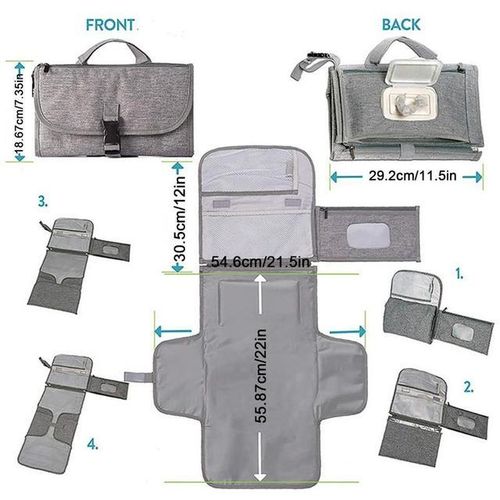 Diaper Changing Mat Extra Large Foldable Travel Mat For Diaper Bag Baby Shower Gifts Essentials Changing Pads For Baby