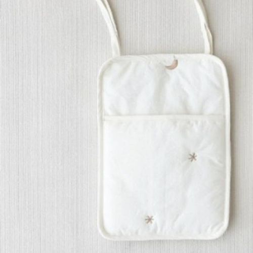 Korean Solid Color Baby Crib Storage Hanging Bag Cart Convenient Stroller Bag Baby Bottle Diaper Toy Organizer Bags