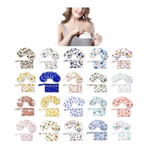 1 Set Bamboo Nursing Pads with Portable Diaper Organiser Nanny Bag Comfortable Leakproof Breast Pads for New Mom