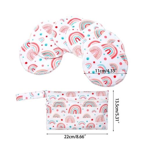 1 Set Bamboo Nursing Pads with Portable Diaper Organiser Nanny Bag Comfortable Leakproof Breast Pads for New Mom