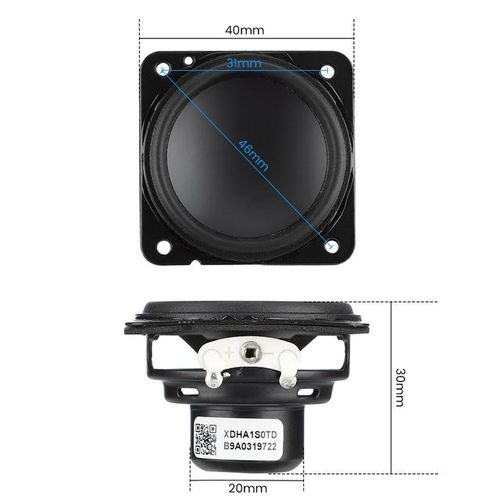Aiyima 2pcs 1.5 Inch 40mm Full Range Audio Speaker 40mm 4 Ohm 5w Neodymium Dual Magnetic Large Stroke Low Frequency Home Speaker