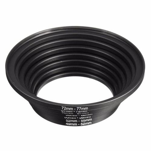 7pcs Metal Step Up Rings Aluminum Universal Lens Adapter Filter Set 49-52-55-58-62-67-72-77 Mm 49mm-77mm